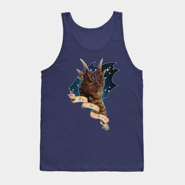 To the Stars Dragonheart Draco Portrait Fan Art Painting Tank Top by sugarpoultry